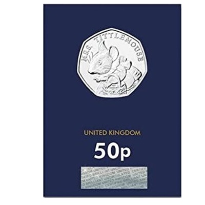 2018 BU 50p Coin (Card) - Mrs Tittlemouse